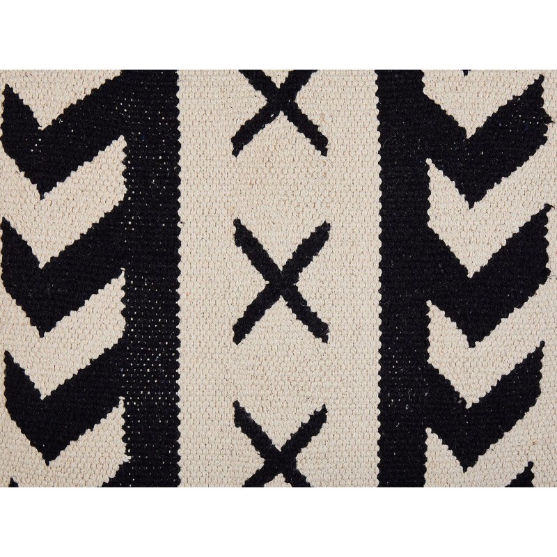 Poduszka dekoracyjna DEADNETTLE Bawełna 45 x 45 cm Beżowy Wzór geometryczny