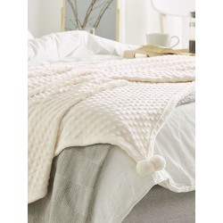 Koc SAMUR 150 x 200 cm Złamana biel