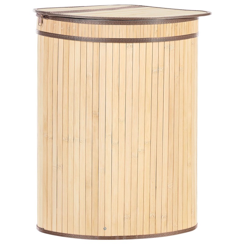 Kosz bambusowy z pokrywką jasne drewno BADULLA