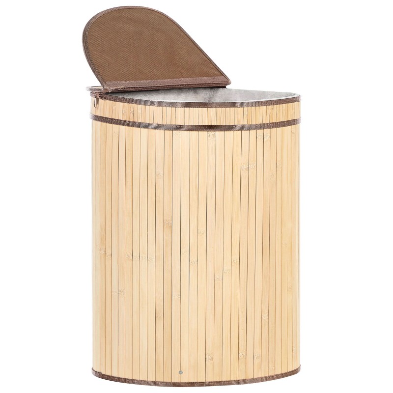 Kosz bambusowy z pokrywką jasne drewno BADULLA