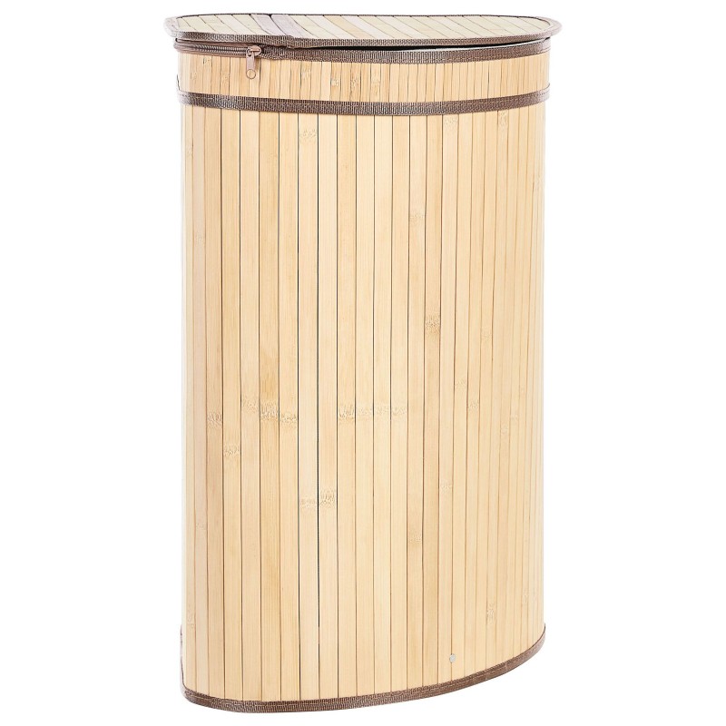 Kosz bambusowy z pokrywką jasne drewno BADULLA