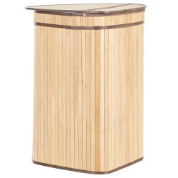 Kosz bambusowy z pokrywką jasne drewno BADULLA