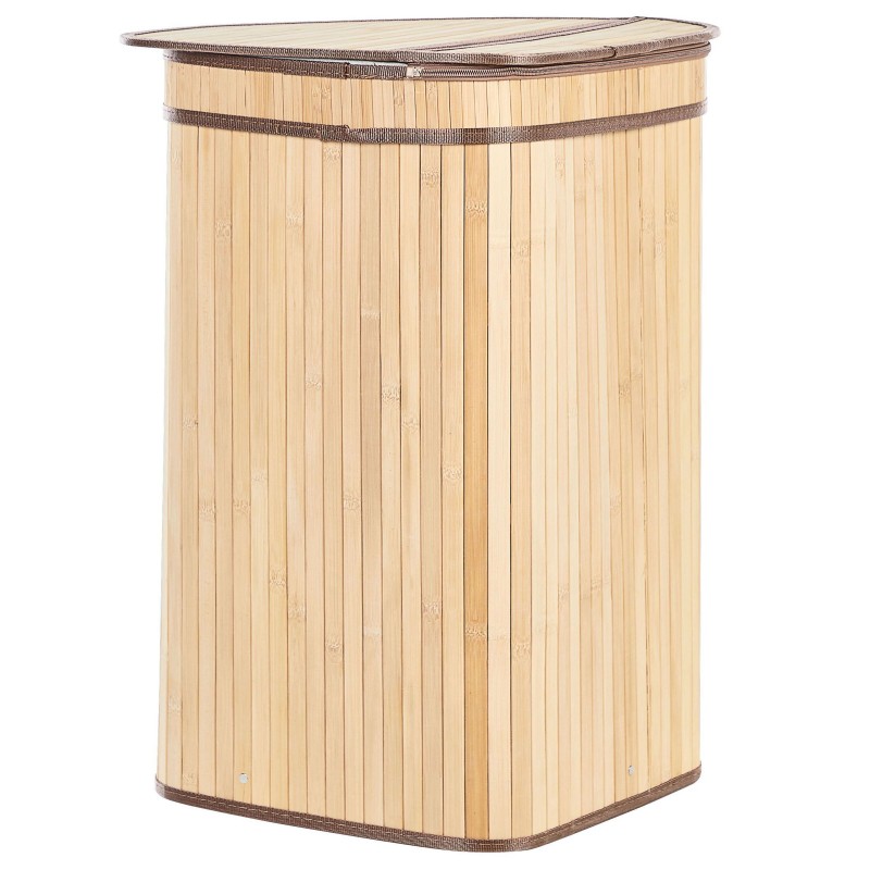 Kosz bambusowy z pokrywką jasne drewno BADULLA