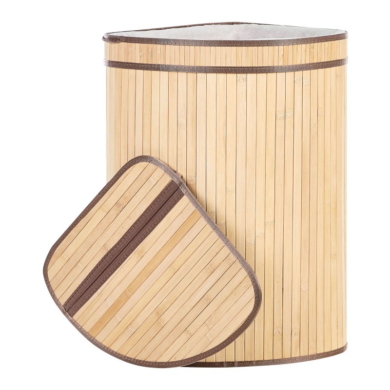 Kosz bambusowy z pokrywką jasne drewno BADULLA