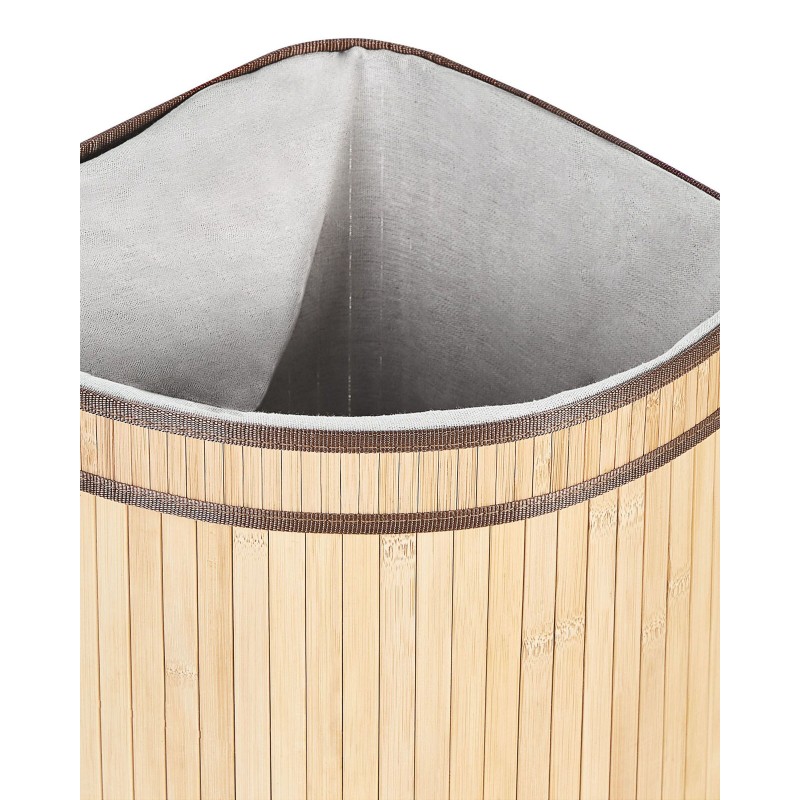 Kosz bambusowy z pokrywką jasne drewno BADULLA