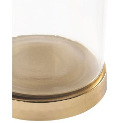 Zestaw 2 szkatułek na biżuterię LAKI Szkło Złoty