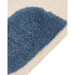 Dywan dziecięcy bawełniany motyw wieloryba 80 x 150 cm beżowo-niebieski SELAI