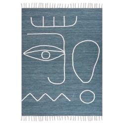 Dywan zewnętrzny 140 x 200 cm niebieski YAVU