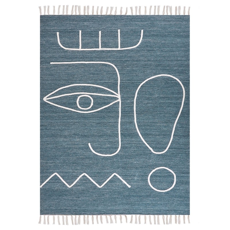 Dywan zewnętrzny 140 x 200 cm niebieski YAVU