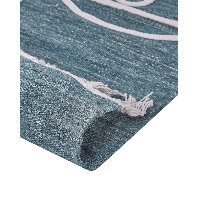 Dywan zewnętrzny 140 x 200 cm niebieski YAVU