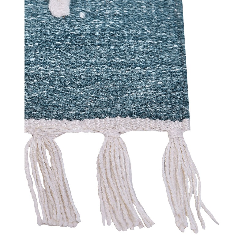 Dywan zewnętrzny 140 x 200 cm niebieski YAVU