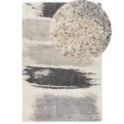 Dywan shaggy 200 x 300 cm biało-szary MARTUNI