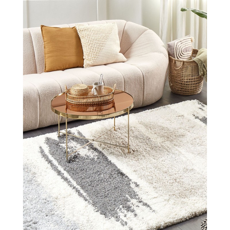 Dywan shaggy 200 x 300 cm biało-szary MARTUNI