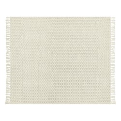 Narzuta na łóżko BERE Bawełna 200 x 220 cm Złamana biel