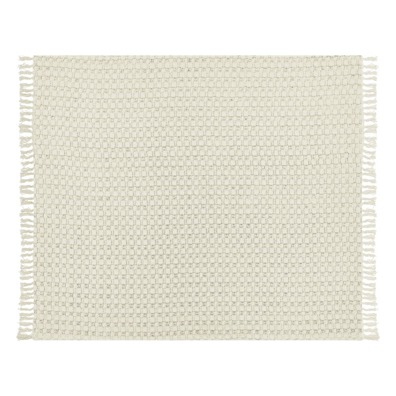 Narzuta na łóżko BERE Bawełna 200 x 220 cm Złamana biel