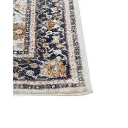 Dywan 80 x 150 cm beżowy z niebieskim ARATES