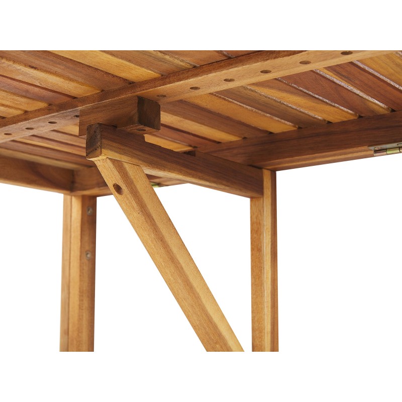 Stolik balkonowy UDINE 70 cm 69 cm Drewno akacjowe Brązowy