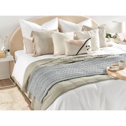 Koc ANAMUR Bawełna 110 x 180 cm Jasnoszary