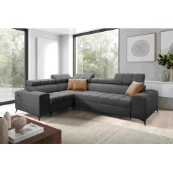 Venna II - Luxury Corner Sofa with Sleeping Function, USB Port and Bar | [Your Company]