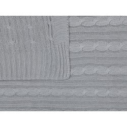 Koc ANAMUR Bawełna 110 x 180 cm Jasnoszary