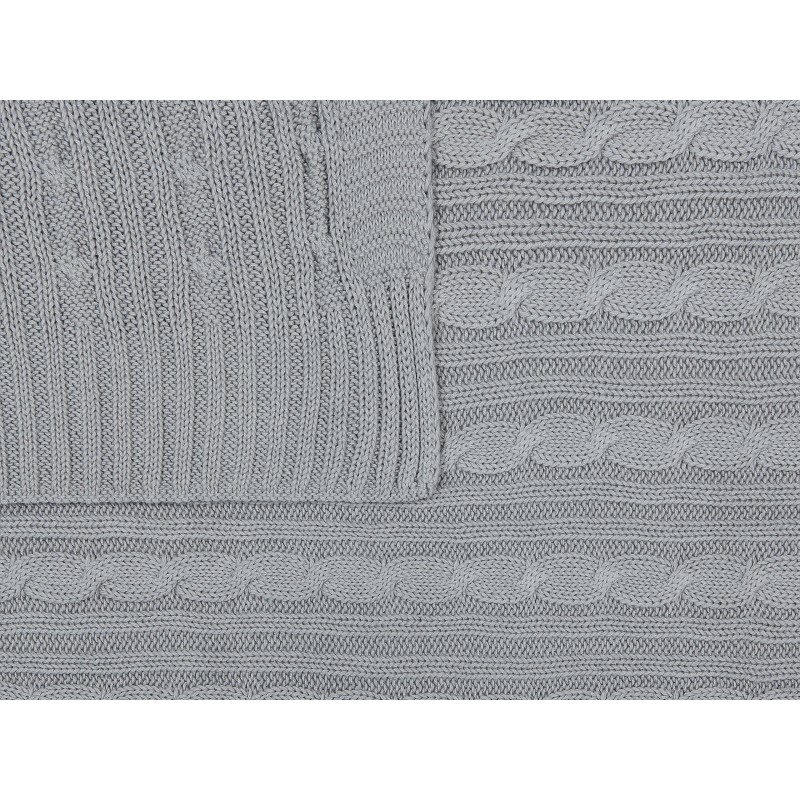 Koc ANAMUR Bawełna 110 x 180 cm Jasnoszary