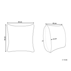 Poduszka dekoracyjna BISTORTA Bawełna 45 x 45 cm Różowy Wzór geometryczny