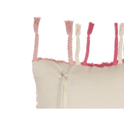 Poduszka dekoracyjna BISTORTA Bawełna 45 x 45 cm Różowy Wzór geometryczny