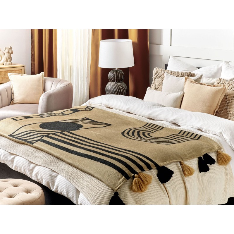 Koc THAPREK 130 x 170 cm Beżowy