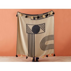 Koc THAPREK 130 x 170 cm Beżowy