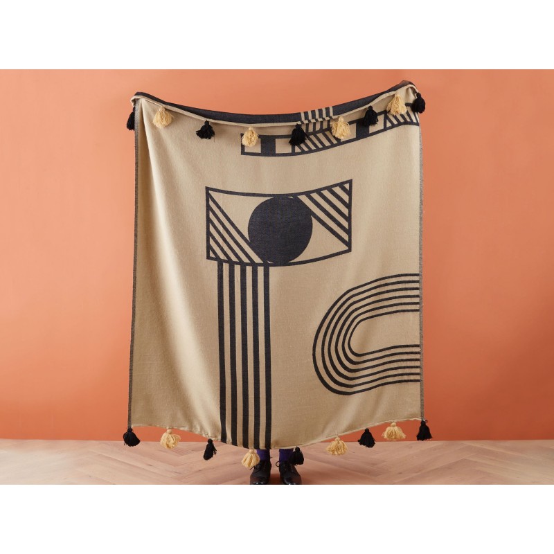 Koc THAPREK 130 x 170 cm Beżowy