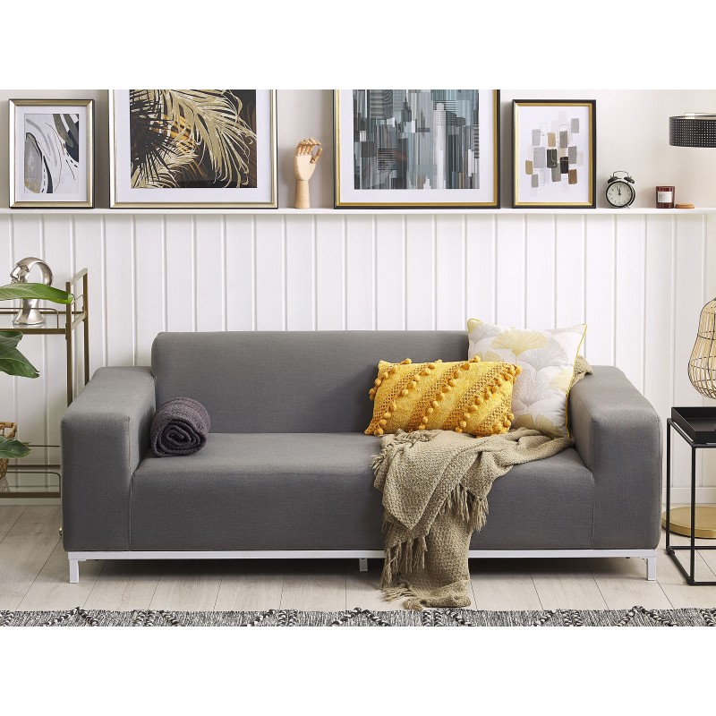 Sofa ogrodowa szara z białym ROVIGO