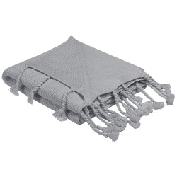 Koc NAZILLI Bawełna 125 x 150 cm Jasnoszary