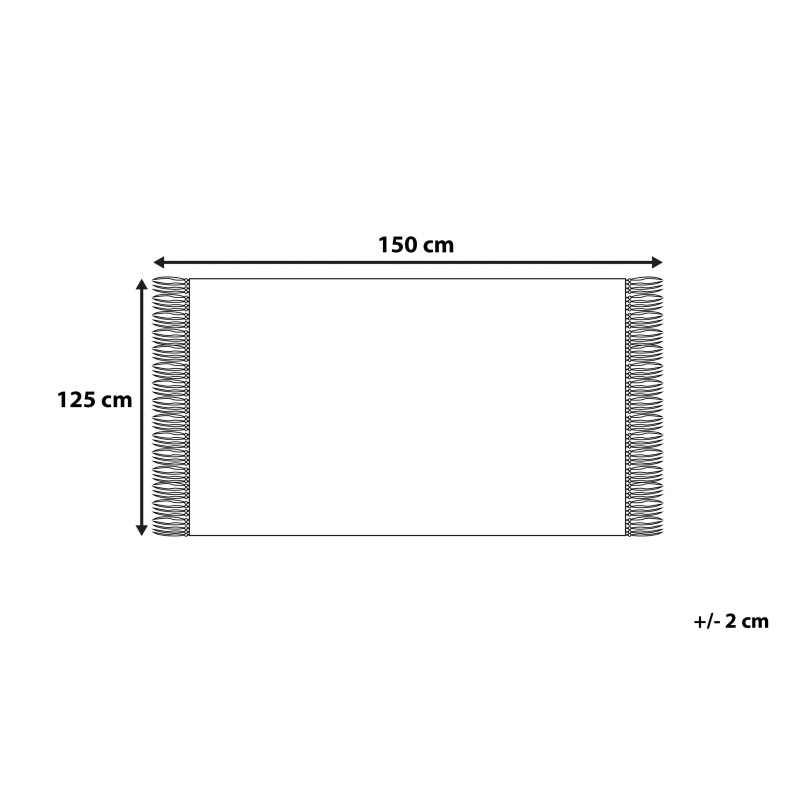 Koc NAZILLI Bawełna 125 x 150 cm Jasnoszary