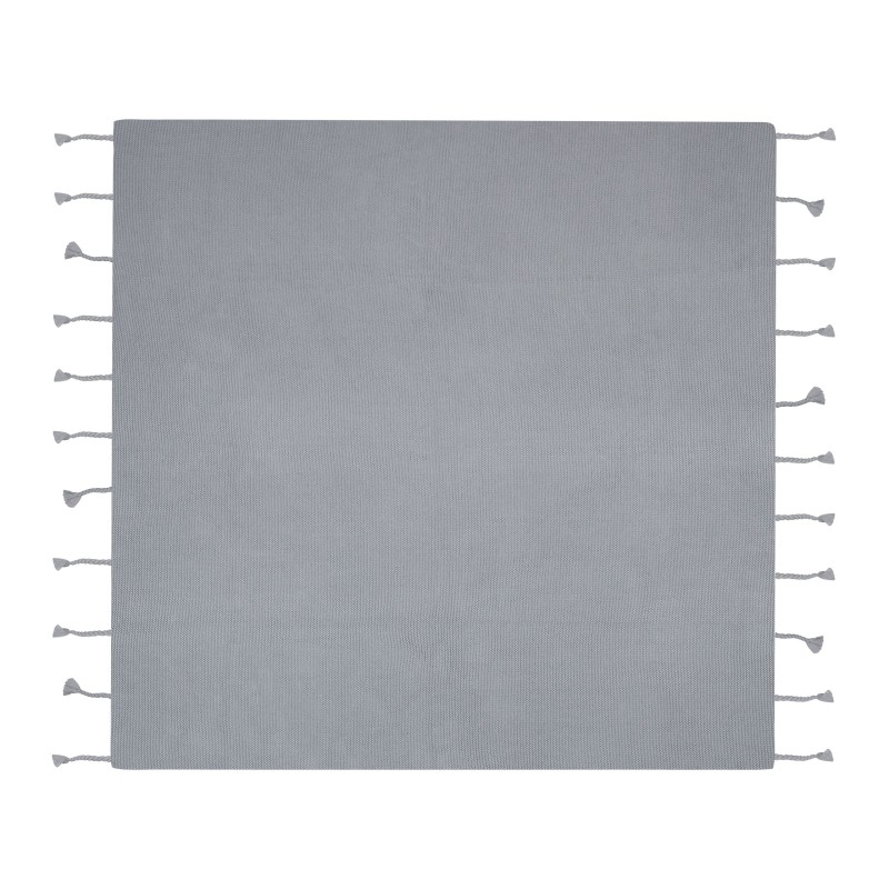 Koc NAZILLI Bawełna 125 x 150 cm Jasnoszary