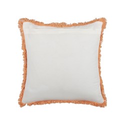 Zestaw 2 poduszek dekoracyjnych SATIVUS Bawełna 45 x 45 cm Pomarańczowy Wzór kwiatowy