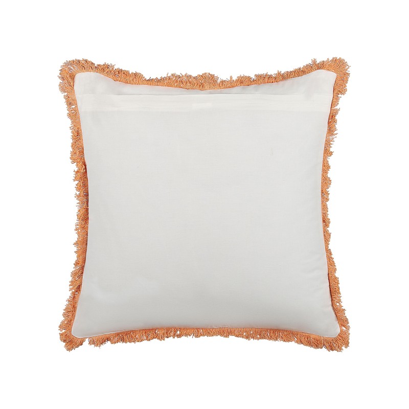 Zestaw 2 poduszek dekoracyjnych SATIVUS Bawełna 45 x 45 cm Pomarańczowy Wzór kwiatowy