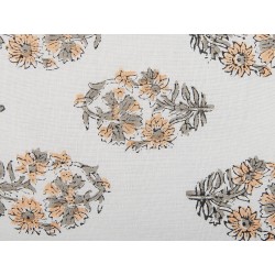 Zestaw 2 poduszek dekoracyjnych SATIVUS Bawełna 45 x 45 cm Pomarańczowy Wzór kwiatowy