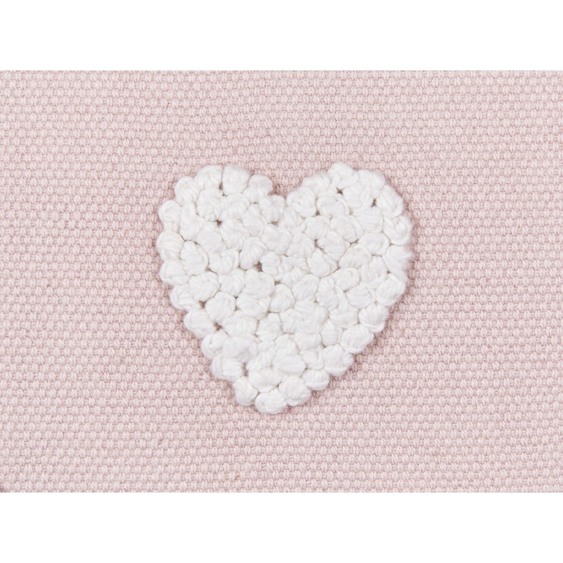 Bawełniana poduszka dekoracyjna w serca 30 x 50 cm różowa GAZANIA