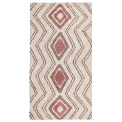 Dywan bawełniany 80 x 150 cm beżowo-różowy KASTAMONU