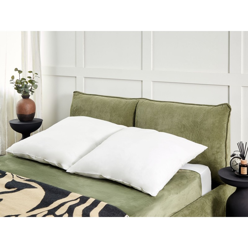 Zestaw 2 poduszek TRIGLAV Niska Poliester 80 x 80 cm Biały