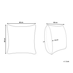 Zestaw 2 poduszek TRIGLAV Niska Poliester 80 x 80 cm Biały
