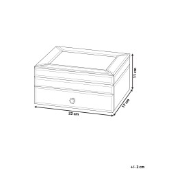 Szkatułka na biżuterię KOFI Szkło Srebrny