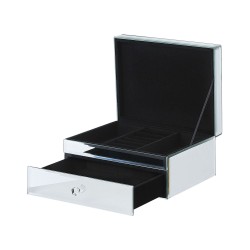 Szkatułka na biżuterię KOFI Szkło Srebrny