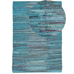 Dywan bawełniany 160 x 230 cm niebieski MERSIN