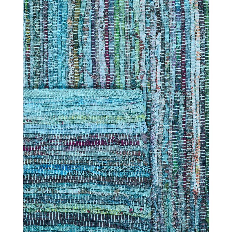 Dywan bawełniany 160 x 230 cm niebieski MERSIN