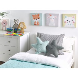 Bawełniana poduszka dla dzieci gwiazda 40 x 40 cm szara BHOPAL