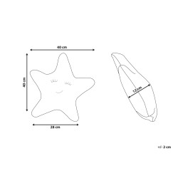 Bawełniana poduszka dla dzieci gwiazda 40 x 40 cm szara BHOPAL