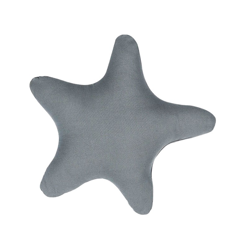 Bawełniana poduszka dla dzieci gwiazda 40 x 40 cm szara BHOPAL