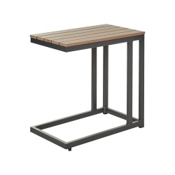 Narożnik ogrodowy ze stolikiem dla 5 osób MESSINA Lewostronny Metal Beżowy