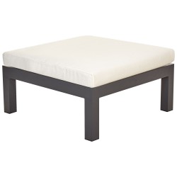 Narożnik ogrodowy ze stolikiem dla 5 osób MESSINA Lewostronny Metal Beżowy